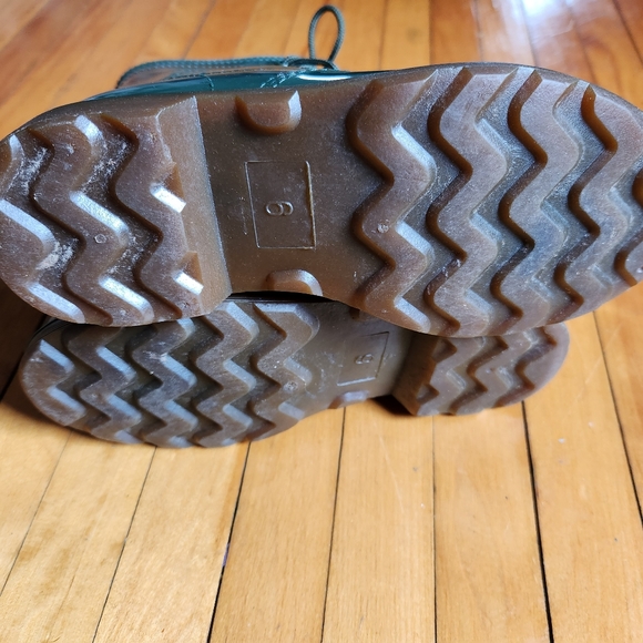 Design Lab army green rubber boots size 6 - Picture 5 of 6